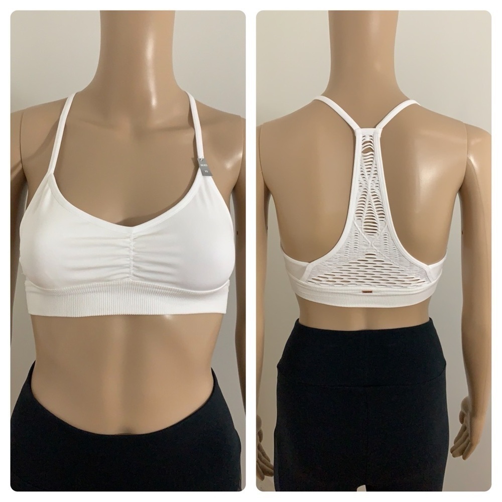 LAST ONE! - New Victoria’s Secret Pink Caged Racerback White Bra Size XS